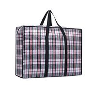 shenchia Sac de rangement de jardin robuste - Motif écossais - Sac à main - Organiseur avec poignées pour accessoires de maison et terrasse (90 x 30 x 70 cm, noir)