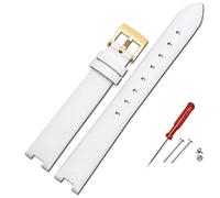 SHENGANG Bracelet de montre, for Swarovski Devil's Eye 5376812/42 5376830 Notch Femme Accessoires de bracelet de montre en cuir véritable (Color : White-gold, Size : 12mm)