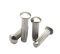 SHENGG 10/20/50pcs M2 M2.5 M3 M4 M5 Rivets de plaque signalétique solides moletés GB827 aluminium 304 acier inoxydable cuivre Rivets de signe for plaques(Aluminum,M5x12 (10pcs))