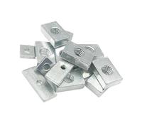 SHENGG 10/ 50pcs Écrou Carré M3 M4 M5 M6 M8 Écrous Rectangulaires Mince Curseur Bloc Écrous En Acier Au Carbone Plaqué Zinc Profilé En Aluminium Accessoire(10pcs,M6x20x10x5)