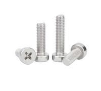 SHENGG 3/50 pièces M2 - M8 304 acier inoxydable GB822 croix mince bas court capuchon rond colonne vis à tête boulon(10mm,20pcs M4)