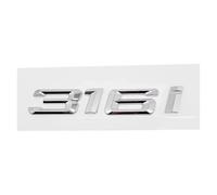 SHENGG Autocollant d'emblème de Logo de Lettres de Coffre arrière de Voiture ABS for série 3 316i 320i 325i 328i 330i 335i E46 E90 E91 F30 F31 F34 G20(Silver 316i)