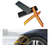 SHENGG Autocollants réfléchissants for Porte de Voiture, 2 pièces, Bandes réfléchissantes d'avertissement, 3 Couleurs, Marque de sécurité, Autocollants réflecteurs Automobiles(Orange)