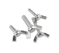 SHENGG Boulon papillon M4 M5 M6 M8 M10 DIN316, en acier au carbone zingué, vis à oreilles, griffe de serrage à la main, longueur 8~60mm(M8x40mm-5pcs)