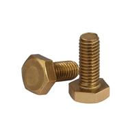 SHENGG Boulons hexagonaux externes en laiton M3 M4 M5 M6 M8 M10, vis à métaux externes en cuivre, longueur: 6mm ~ 100mm, 1 à 20 pièces(50mm,M8-1PCS)