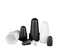 SHENGG Couvercle de protection d'écrou hexagonal en plastique PE, M6 M8 M10 M12 M14 M16 M18 M20 M22 M24 M27 M30, for capuchon d'écrou étanche à la poussière, 2 à 10 pièces(WHITE,14x30xM8-10Pcs)