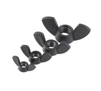 SHENGG Écrou à oreilles en Nylon M3 M4 M5 M6 M8 M10 M12, lingot en plastique, capuchon de Type papillon(Black,M3 (50pcs))