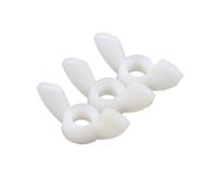 SHENGG Écrou à oreilles en Nylon M3 M4 M5 M6 M8 M10 M12, lingot en plastique, capuchon de Type papillon(White,M3 (50pcs))