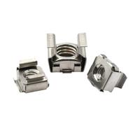 SHENGG Écrou de Clip de Cage en acier inoxydable 304, écrous flottants de support d'armoire en Zinc plaqué nickel de couleur M4-M12(304 stainless steel,M6 (10PCS))