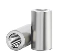 SHENGG Écrou de connexion cylindrique M2 M2.5 M3 M4 M5 M6 M8, manchon de Joint de connecteur, écrous tubulaires en acier inoxydable 304, longueur 4~50mm, 1 à 20 pièces(12mm,M6x12-2PCS)