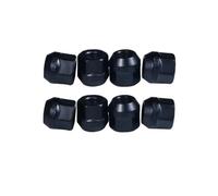 SHENGG Écrous de Roue Noirs Hauteur 21 mm Écrou de Roue de Voiture M14x1,5, m12x1,5 Écrous de Roue M12x1,25 1/2-10 Écrous de Roue à extrémité Ouverte de Voiture Clé 19 mm(8pcs Black,M12x1.25)