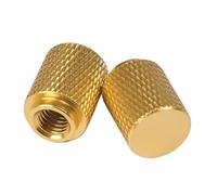 SHENGG Écrous moletés en aluminium anodisé M3 M4 M5 M6, trou borgne, écrou de réglage de serrage à la main, 2 pièces(Golden,M3-2Pcs)