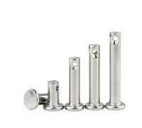 SHENGG Goupille cylindrique à tête plate avec trou M3M4M5M6M8M10M12M14M16M20, axe de positionnement en acier inoxydable 304, goujon à rouleau(M14-1pcs,50mm)