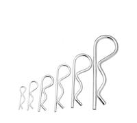 SHENGG Goupille fendue à ressort en acier inoxydable 304 de type R, clip fendu en forme de vague for voiture M1 M1.2 M1.6 M1.8 M2 M2.5 M3 M3.5 M4(1.2x20mm 50pcs)