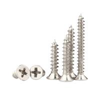 SHENGG Lot de 10 vis autotaraudeuses à tête fraisée cruciforme M3 M3.5 M4 M5 M6 M8 en acier inoxydable for meubles(40mm x10pcs,M5)