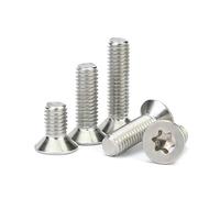 SHENGG Lot de 100 vis à tête fraisée plate à six lobes M1.6 M2 M2.5 M3 M4 M5 M6 M8 en acier inoxydable 304 A2-70 GB2673(50mm x100pcs,M4)