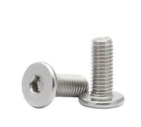 SHENGG Lot de 100 vis à tête plate ultra-fines M1.6 M2 M2.5 M3 M4 M5 M6 M8 en acier inoxydable 304(50mm x100pcs,M5)