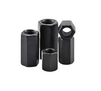 SHENGG Raccord hexagonal allongé en acier noir 45#, manchon de jonction tubulaire, écrou de couplage M8M10M12M14M16M18M20M24~M48(M18x27x28mm(5pcs))