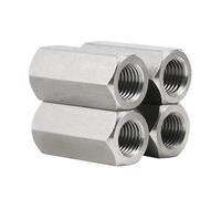 SHENGG Raccord hexagonal M3~M8 en acier inoxydable, filetage gauche et droit, rallonge for tige, manchon de jonction, écrou de raccordement tubulaire((3pcs) M4x100xS6)