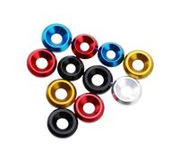 SHENGG Rondelle M6 M8 M10 en alliage d'aluminium anodisé, chanfreinée colorée/joint à trou concave conique, pièces détachées for voitures télécommandées RC(Aluminum,M6XD19X4MM-CONICAL_(5PCS))