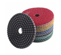 SHENGG Tampons de polissage diamantés 3 pouces/4 pouces, grain 50-3000, tampon de polissage humide for pierre, granit, marbre, outils abrasifs diamantés(10PCS G100,3 inches)