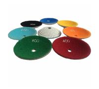 SHENGG Tampons de polissage diamantés humides convexes, 7 étapes, en forme de bol, 4 pouces (100 mm), concaves, for évier ou bord sur granit, marbre, pierre(10PCS G1500)