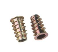 SHENGG Tête à douille hexagonale en alliage de Zinc, écrou d'insertion en bois intégré, tête d'entraînement hexagonale à bride, écrou de meuble M4 M5 M6 M8 M10 10/20 pièces(M10x25mm (10pcs))