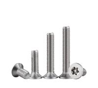 SHENGG Vis antivol à tête plate en acier inoxydable 304, tête fraisée, vis en fleur de prunier, Anti-démontage de forme spéciale M3 M4 M5 M6(6mm,M3 (50Pcs))