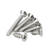 SHENGG Vis autotaraudeuses à tête fraisée croisée en acier inoxydable 304, vis à bois, vis d'extension à tête plate, boulon M1M1.2M1.4M1.5 ~ M8(25mm,M4 (30Pcs))