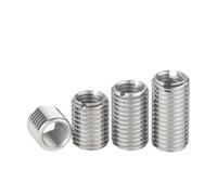 SHENGG Vis d'adaptateur de filetage en acier inoxydable 304 M2-M10 | Coupleur d'écrou de conversion de manchon d'insertion de fil(4mm,ID M6xOD M12(2pcs))