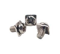 SHENGG Vis de bornier M3 M3.5 M4 M5 avec rondelle carrée Vis à tête cylindrique SEMS(Nickel plated white,M4x6x7 200pcs)