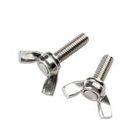 SHENGG Vis papillon en acier inoxydable 304, vis à main papillon DIN316, vis croisées M3 M4 M5 M6 M8 M10 M12, 1 à 5 pièces(40mm,M6 (3Pcs))