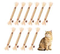 SHENGH 10 Pièces Bâtonnets Herbe à Chat Bâtons à Mâcher pour Chats | Baton Chat Grincer des Dents Aident avec Le Tartre et La Mauvaise Haleine Hygiène Saine Soins