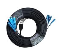 SHENGJIELIU Câble de dérivation à Fibre Optique extérieur, FTTH 4 cœurs, Cordon de raccordement à Fibre monomode, Cavalier avec connecteur LC SC UPC, 50 m, 80 m, 100 m(LC UPC LC UPC 80m)
