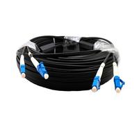 SHENGJIELIU Câble de raccordement à Fiber Optique extérieur, 50m, 80m, 100m, Duplex FTTH, 2 noyaux, Cordon de raccordement, Cavalier avec connecteur LC SC UPC(LC-LC 100Meters)