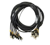 SHENGJIELIU Câbles à Fibres optiques blindés TPU, Multimode OM3, 2/4/6/8/12 cœurs, LC,SC,FC,St,UPC, câble Fibre Optique Internet, FTTH,100m,120m,150m(SC UPC 4-Core 100m)