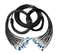 SHENGJIELIU Cavalier à Fibre Optique blindé en TPU 24 cœurs monomode -Super Doux et résistant à l'usure - LC à SC-FC-St - Disponible en 30 m, 40 m, 50 m(LC-LC 30 Meters)