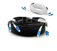 SHENGJIELIU Cordon de raccordement SC Drop 10 m à 500 m, intérieur, 2 Fibres FC, SC, LC, A(10m,SC A-SC A White)