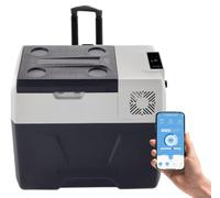 SHENGJINSH Mini Réfrigérateur Électrique Voiture Portable 30L 60W 12/24V DC 5.0A/2.5A AC 1.2-0.5 Coque Plastique ABS -20℃~ 20℃ < 45dB 610 * 378 * 375mm pour Camping Maison (30L)
