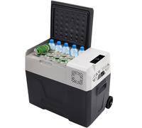 SHENGJINSH Mini Réfrigérateur Électrique Voiture Portable 40L 60W 12/24V DC 5.0A/2.5A AC 1.2-0.5 Coque Plastique ABS -20℃~ 20℃ < 45dB 610 * 378 * 480mm pour Camping Maison (40L)