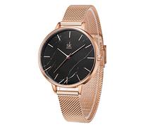 SHENGKE Femmes Montre Quartz Ultra-Mince Montre en Marbre Creative Lady Montres Étanche