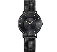 SHENGKE Ladies Montre-Bracelet Creative Femme Marque de Montres de Luxe Montre Robe en Maille Femme Montre (K0059-black-mesh Band)