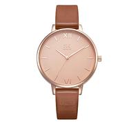 SHENGKE Montre à Quartz Relogio Feminino, Bracelet en Cuir pour Femme Marron 0039, 0039 Marron, Women's Standard, Montres à Quartz