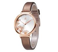 SHENGKE Montre à quartz tendance simple et décontractée (moins de plus), K0139-Cuir Marron Clair