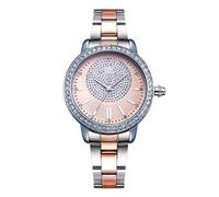 SHENGKE Montre pour Femmes en Cristal - Montre de Luxe pour Femmes et Filles, Étanche, Bracelet en Alliage, K0075L01SK