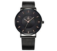 SHENGKE Simple Watches Waterproof Analog Mesh Watches Women Stainless Steel Band Waterproof Wristwatch
