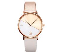 SHENGKE SK Fashion Women Watches Leather Band Simple Decent Casual Waterproof Lady Watch，reloj de Mujer