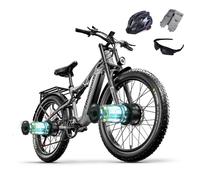 Shengmilo S600 - Vélo électrique 2000W double moteur - 26"" électrique fat bike - autonomie 70km - Samsung batterie 48V17.5AH - Gris
