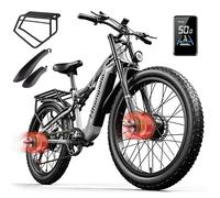 Shengmilo S600 - Vélo électrique 26"" - Vélo VTT Électrique Moteur double 2000W - SAMSUNG Batterie 17.5Ah - Pédalage assisté - Gris