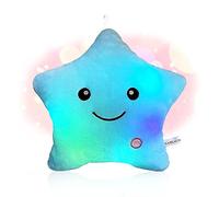 Shengou Coussin Etoile Lumineux,Coussin Lumineux étoile,Moelleux,étoiles Oreiller,LED étoiles Oreiller,Décoratif Chambre